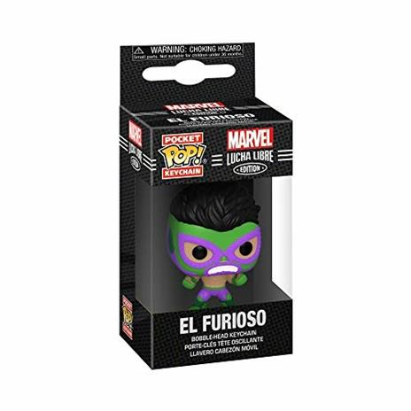 Marvel Funko Pop! Keychain Lucha Libre Edition El Furioso (Hulk) (Portachiavi) - 2