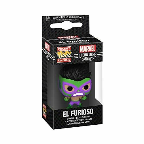 Marvel Funko Pop! Keychain Lucha Libre Edition El Furioso (Hulk) (Portachiavi) - 2