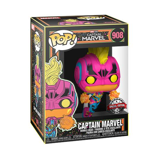 Pop! Vinyl Captain Marvel (Black Light) - Marvel Comics Funko 55213