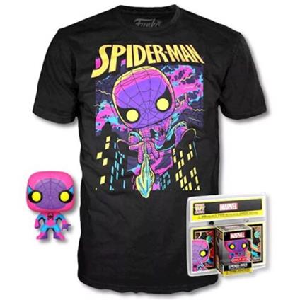 FUNKO TEE+POP POCKET Spider-Man Blacklight XL