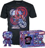 Marvel: Patriotic Age - Pop Funko & Tee Box Captain America 9cm (T-Shirt M)