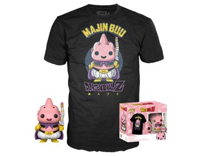 Set Figura Pop & Tee Dragon Ball Z Majin Buu Taglia L Esclusiva Funko