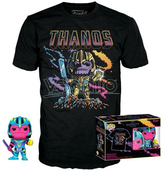 Set Figura Pop & Tee Marvel Infinity Saga Thanos Esclusiva Funko