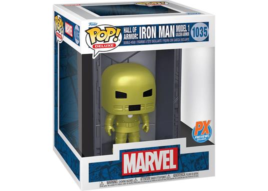 Marvel Pop! Deluxe Vinile Figura Hall Of Armor Iron Man Model 1 Px Esclusiva 9 Cm Funko