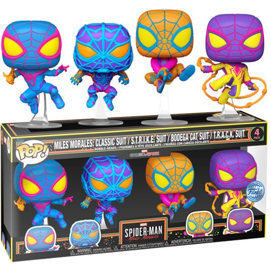 Funko Pop! Games - Miles Morales- 4Pk(Blklt)