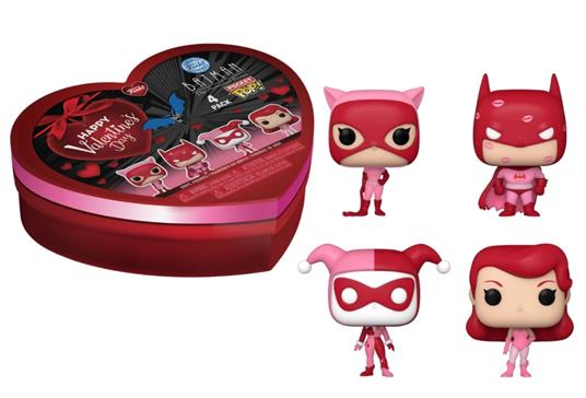 Dc Comics Valentines Pocket Pop! Vinile Figura 4-pack 4 Cm Funko