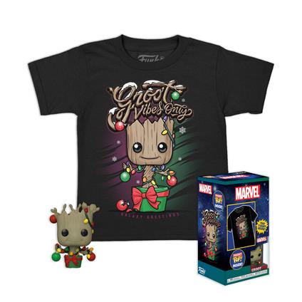 Marvel: Funko Pocket Pop! & Tee - Guardians Of The Galaxy - Holiday Groot Tg. M