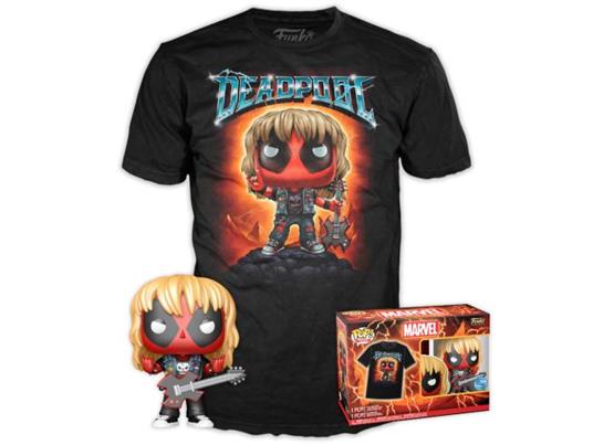 Set Figura Pop & Tee Marvel Deadpool Heavy Metal Funko Taglia L