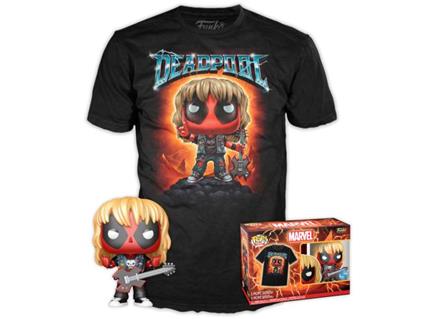 Set Figura Pop & Tee Marvel Deadpool Heavy Metal Funko Taglia Xl