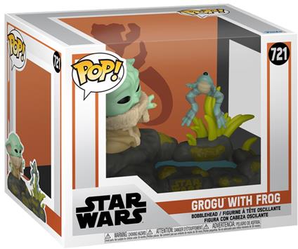 FUNKO POPS Deluxe Star Wars The Mandalorian Grogu w/Frog 721