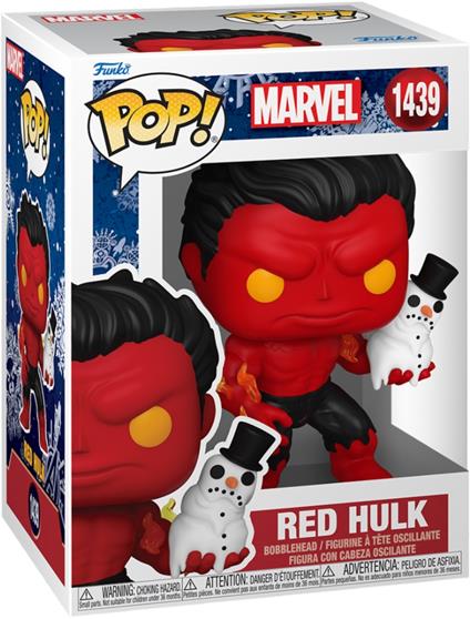 Marvel Pop! Vinile Figura Holiday Red Hulk 9 Cm Funko