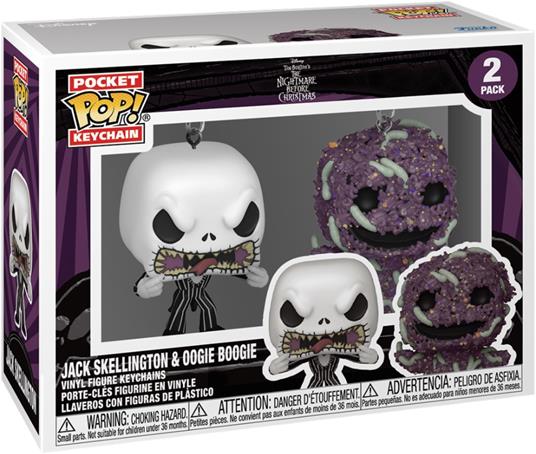 Nightmare Before Christmas POP! Vinyl Keychain 2-Pack Jack/Oogie 4 cm