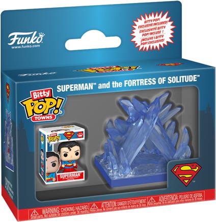 DC Comics Bitty POP! Towns Vinyl Figure Superman and the Fortress of Solitude