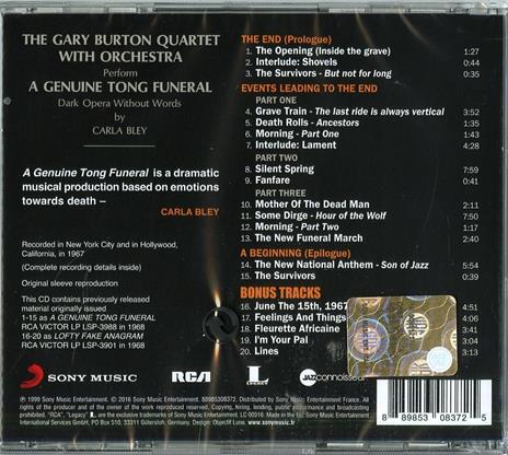 A Genuine Tong Funeral - CD Audio di Gary Burton - 2