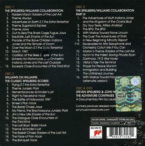 Spielberg-Williams. The Adventure Continues (Colonna sonora) - CD Audio + DVD di John Williams - 2