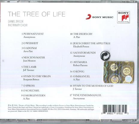 The Tree of Life - CD Audio di Daniel Taylor,Trinity Choir - 2