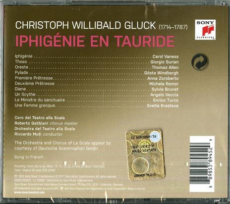 Iphigenie en Tauride - CD Audio di Christoph Willibald Gluck,Riccardo Muti,Orchestra del Teatro alla Scala di Milano,Thomas Allen,Carol Vaness - 2