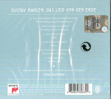 Das Lied von der Erde (Il canto della terra) - CD Audio di Gustav Mahler,Wiener Philharmoniker,Jonas Kaufmann,Jonathan Nott - 2