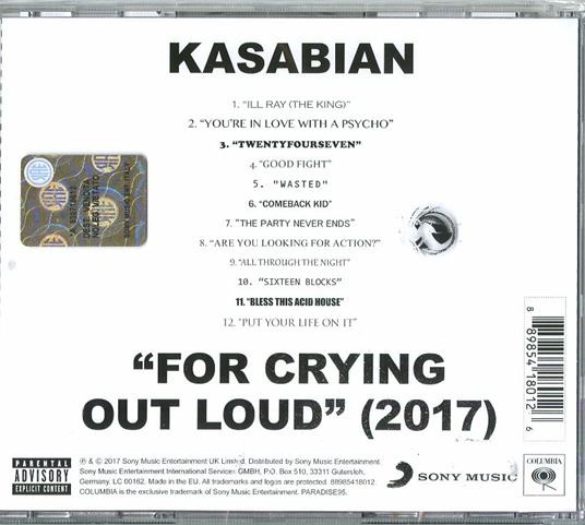 For Crying Out Loud - CD Audio di Kasabian - 2