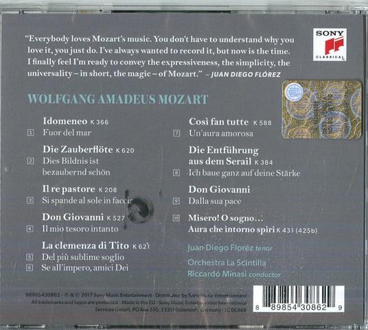 Mozart - CD Audio di Wolfgang Amadeus Mozart,Juan Diego Florez,Riccardo Minasi,Orchestra La Scintilla - 2