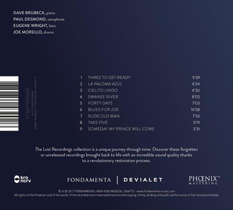 Live at the Kurhaus 1967 - CD Audio di Dave Brubeck - 2