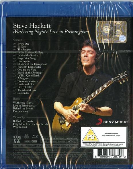 Wuthering Nights. Live in Birmingham (Blu-ray) - Blu-ray di Steve Hackett - 2