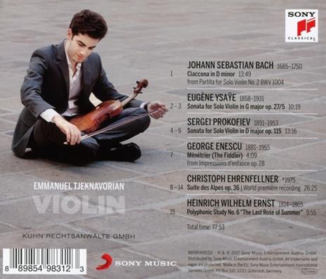 Solo - CD Audio di Emmanuel Tjeknavorian - 2