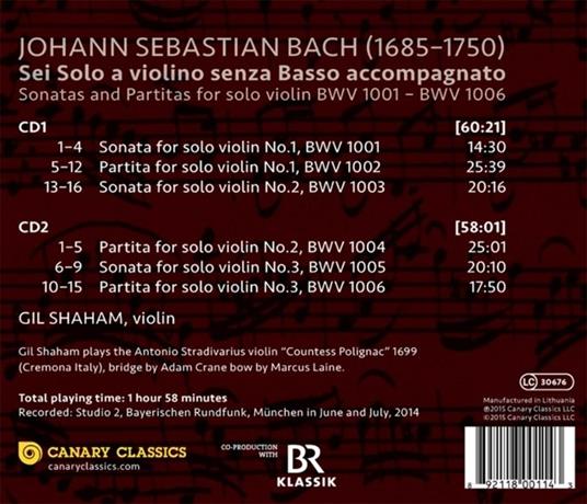 Sonate and Partitas - CD Audio di Johann Sebastian Bach - 2