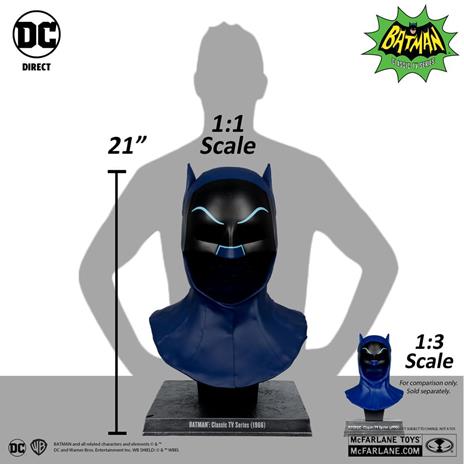Batman 1966 DC Direct Replica 1/1 Batman Cowl 53 cm - 2