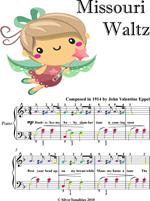 Missouri Waltz Easy Piano Sheet Music with Colored Notes