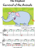 The Elephant Carnival of the Animals Easiest Piano Sheet Music