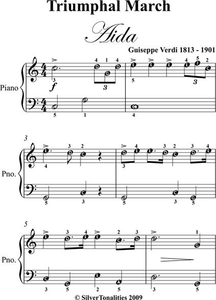 Triumphal March Aida Easy Piano Sheet Music - Triumphal March - ebook