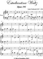 Estudiantina Waltz Opus 191 Beginner Piano Sheet Music