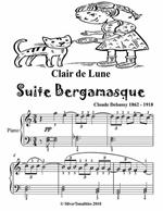 Clair de Lune Suite Bergamasque Easy Elementary Piano Sheet Music