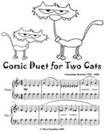 Comic Duet for Two Cats Easy Piano Sheet Music Tadpole Edition