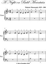 A Night on Bald Mountain Beginner Piano Sheet Music