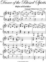 Dance of the Blessed Spirits Easy Intermediate Piano Sheet Music