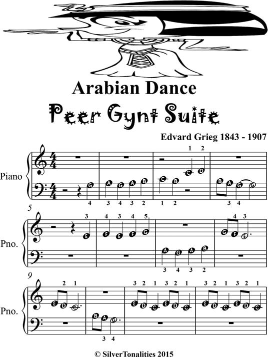 Arabian Dance Peer Gynt Suite Beginner Piano Sheet Music Tadpole Edition - Grieg Edvard - ebook