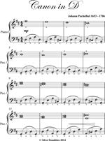 Canon in D Major Easy Elementary Piano Sheet Music