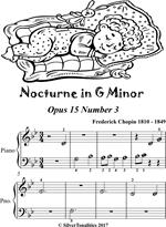 Nocturne In G Minor Opus 15 Number 3 Beginner Piano Sheet Music