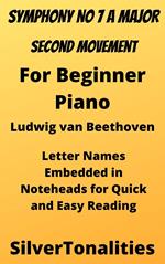 Symphony Number 7 in A Major 2nd Mvt Beginner Piano Sheet Music