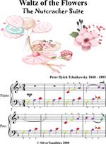 Waltz of the Flowers Nutcracker Suite Easy Piano Sheet Music with Colored Notes