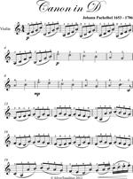 Canon in D Easy Violin Sheet Music