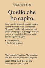 QUELLO CHE HO CAPITO