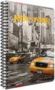 Cartoleria Quaderno maxi A4 con spirale Cartomania Metropol a righe New York Cartomania