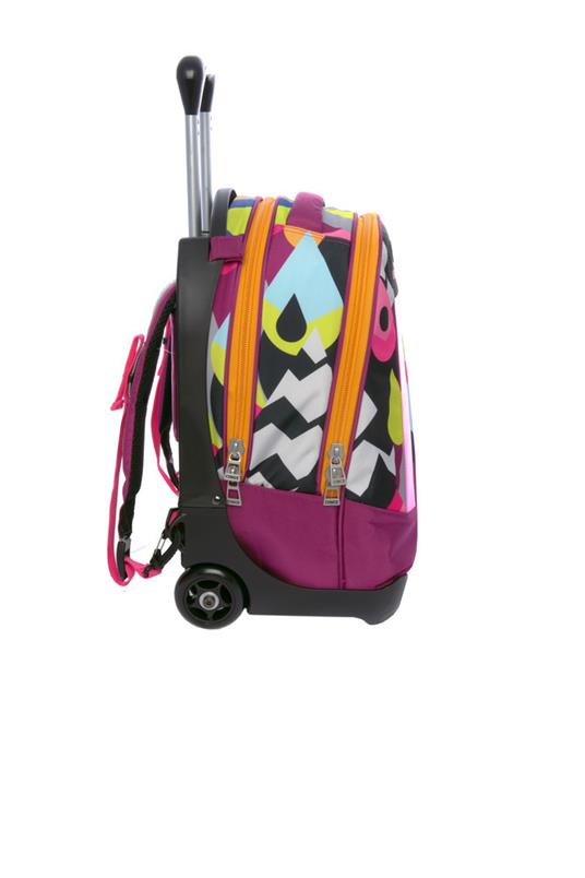 Zaino trolley Comix Flash Drops Rosa con zaino staccabile - 32x47x23 cm - 2