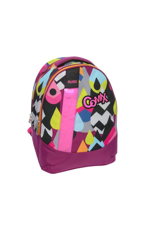 Zaino trolley Comix Flash Drops Rosa con zaino staccabile - 32x47x23 cm - 6