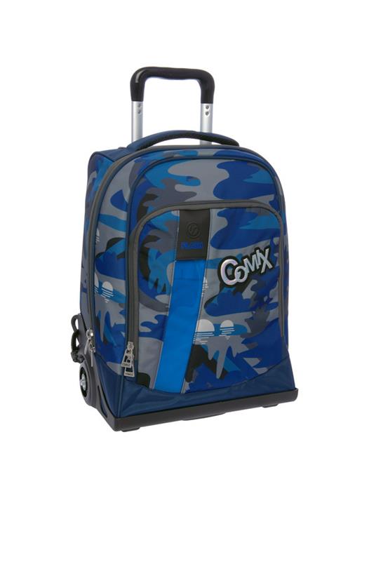 Zaino trolley Comix Flash Camuland Blu - 32x47x23 cm - 2