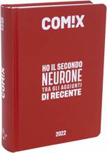 Cartoleria Diario Comix 2021-2022, 16 Mesi Mignon Deep red - Rosso Comix