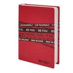 Diario BeYou 2022-2023, Color, rosso con scritte - 16,5 x 12,5 x 2,8 cm